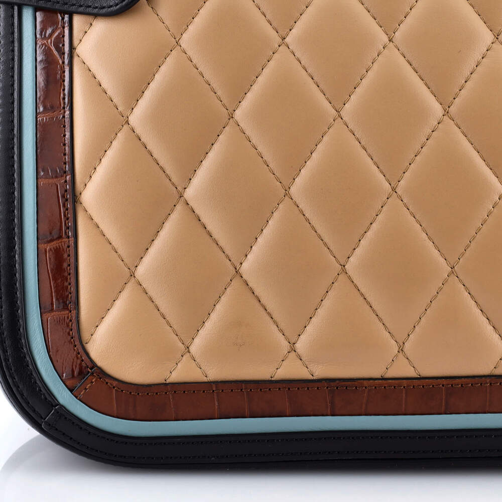 Mulberry Large Amberley Satchel Quilted Leather with Crocodile Embossed Leather - Picture 6 of 6